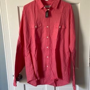 NWT pink express button down